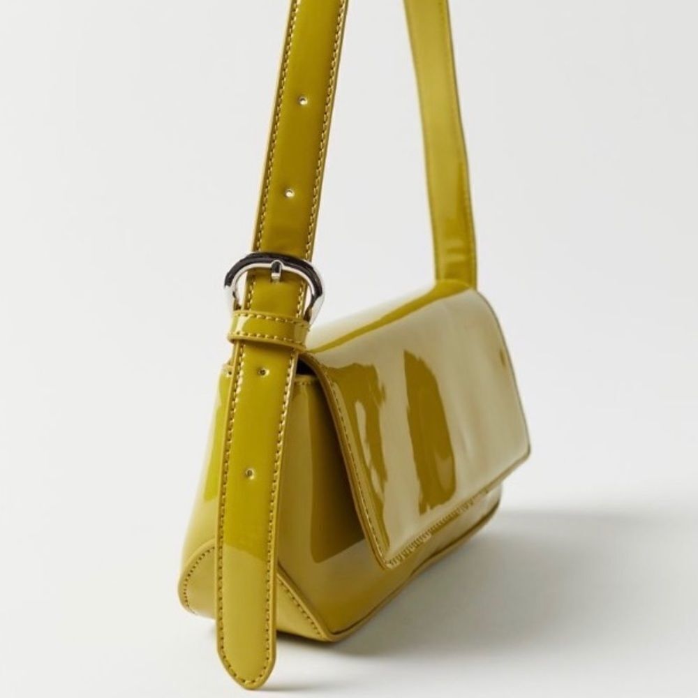 NWT UO Urban Outfitters Patent Flap Baguette Bag Purse